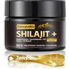 ZenvyraBio Shilajit Puro 100% Himalayano - Resina Naturale con 75% di Acido Fulvico & 85 Minerali - Energia, Vitalità, Concentrazione - 50 g