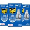 Raid Liquido Elettrico tripla ricarica, efficace contro Zanzare Tigre e Zanzare Comuni 60 Notti, 3 Confezioni da 36 ml