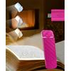 Runesol Luce da Lettura Libri a Letto Ricaricabile USB Rosa Shocking, 5 LED Lampada da Lettura per Libro Notturna, 80h Portatile Booklight con Clip, Ideale per Amanti dei Libri, Viaggi, Bambini x Rosa