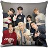 Roffatide KPOP Stray Kids Cuscino per Stay 45 * 45 cm Cuscino quadrato per divano Camera da letto Auto Regalo per fan Stile H
