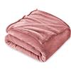 FARFALLAROSSA Coperta Plaid Pile, Coperta Divano 130 x 160 cm Flanella, Coperta Letto Singolo Calore Morbida - Rosa
