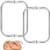 Zyiphor 2 Pezzi Chiusura Borsa Uncinetto Chiusura per Borsa Clic Clac Chiusura Telaio Borsa in Alluminio Forma di U Chiusure per Borse Uncinetto (25x9cm)