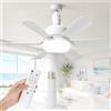UOEONR Ventilatore da soffitto con lampada con telecomando, 40 W, ventilatore da soffitto con portalampada E27, dimmerabile ventilatore da soffitto LED per camera da letto, soggiorno, 3 velocità (E27