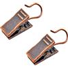 Anawakia Set di 20 Ganci a Clip per Tende, Anelli in Acciaio Inossidabile Con Ganci (Rame)