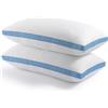 Hiimgo Cuscino 40 x 40 cm (confezione da 2), cuscino regolabile in altezza, cuscino in memory foam, cuscino lavabile con imbottitura regolabile, con chiusura lampo
