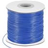 M METERXITY Filo Di Poliestere Cerato, 175 Iarde 0.8mm Filo Per Perline Cerato Con Rocchetto Per Creazione Di Gioielli/Fai Da Te/Collane/Bracciali, Filo Per Macramè [Blu Zaffiro]