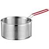 YJDOORPLAY Inserto per scolapasta per pentola, in acciaio inox, scola verdure con manico rimovibile, colino per pasta da 20 cm per bollire tagliatelle ramen spaghetti, adatto per casseruole da 2-3 litri(05)