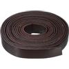 QUARKZMAN 2,2 Yard 15mm Corda Piatta Pelle, Strisce Pelle da 2mm Spessore per Realizzare Braccialetti Cinghie per Borse (Caffè)