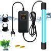 PORFOYO Sterilizzatore UV per acquario, 9 W, luce UVC con timer, impermeabile, sterilizzatore UV, chiarificatore per acquari, piscine e piscine