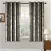 MIULEE Tende Velluto con Motivo a Foglia d'oro, Tende Grigio per Soggiorno 2 Pezzi 140x145 cm, Decorazioni Tende per Casa Interni Finestra, Tenda in Velluto Camera da Letto con Anelli