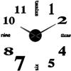 Generico Numeri moderni Orologio da Parete Adesivo Moderno Senza Cornice Fai Da Te Design 3D Grandi Dimensioni per Soggiorno, Camera, Ufficio, Facile Installazione (nero,70CM)