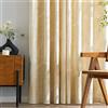 MIULEE Tende Velluto con Motivo a Foglia D'oro, Tende Crema per Soggiorno 2 Pezzi 140x145 cm, Decorazioni Tende per Casa Interni Finestra, Tenda in Velluto Camera da Letto con Anelli