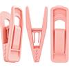 Andiker Set di 20 clip per grucce in velluto, per pantaloni, per vestiti in velluto, colore rosa (plastica)