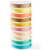 FASHEWELRY - 10 Colori Filo per Perline in Poliestere 0,6mm, Filo Intrecciato per Nodi Cinesi, Colore Giallo Arancione, per Cucito Fai Da Te, Bracciali in Macramè, Collane e Gioielleria