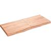 vidaXL Ripiano Muro Marrone 120x50x(2-6) cm Massello Rovere Trattato
