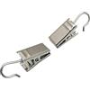 Anawakia - Set di 20 clip per tende con gancio a pinza, clip per tende, clip per tende in acciaio inossidabile con ganci (argento)