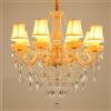 Generic Europeo Cristallo Candela Lampada a Ciondolo Lusso Soggiorno Ristorante Camera da Letto Ragazza Camera Villa Hotel Negozio di Abbigliamento Salone di Bellezza Caffè Bar KTV Lampadario (H C 8 luci)