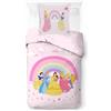 Jay Franco Kids Disney Princess - Set Copripiumino Singolo Super Morbido con Federa, SOLO COPRIPIUMINO (Imbottitura non Inclusa), Rosa, 2 Pezzi