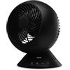 Duux Globe Mini Ventilatore da tavolo con telecomando, ventilatore da tavolo a risparmio energetico con display a LED, ventilatore da camera silenzioso con 3 velocità e potente motore DC (nero)