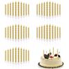 ZHAOYCSH 50 Pezzi Candele di Compleanno a Spirale in Metallo Oro, Candeline con Supporti per Torte - Decorazioni per Feste di Compleanno, Matrimonio, Anniversario e Cupcake, Dorate