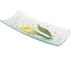 SOSPIRI VENEZIA Svuotatasca Piatto Soprammobile Decoro Floreale Vetro Murano Centrotavola Arredo Casa Idea Regalo Realizzato a Mano Made Italy (cm 30 X13 Rettangolare)