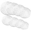Jayruit Copertura rotonda in acciaio per scarico doccia, filtro per capelli per bagno (8 cm)