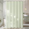 EurCross Tenda da doccia 200 x 200 cm, impermeabile, per bagno, tessuto verde crema, antimuffa, lavabile, con 14 anelli