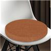 ELYSYSRL Cuscini Rotondi per Sedie Cucina 30/35/40/45/50cm Cuscini per Sedie Antiscivolo per Sedie da Pranzo,Esterno, Giardino, Cucina, Ufficio, Soggiorno(Arancia,35x35x3cm Thick)