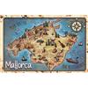 LUCKYLINDE Targa in metallo resistente alle intemperie, targa da parete, mallorca, mappa decorativa, 20 x 30 cm