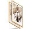 BLCKART Set di cornici per foto, 2 pezzi, di alta qualità, 21 x 30 cm, in legno naturale sottile