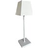 eacommerce Lampada da Tavolo Dimmerabile Senza Fili a Batteria Luce Calda per Ristoranti Dehor (Quadra - Bianca)