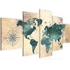 Runa Art Quadri Moderni Mappamondo 150 x 75 cm Soggiorno Grande Marrone Sala Da Pranzo 026053a