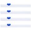 PATIKIL 4 Pezzi Taglia Pellicola Plastica, 14 Pollici Taglia Pellicola Scorrevole Snap Card Slot Installazione Sostituzione per Alluminio Carta Oleata Carta Forno Dispenser Pellicola, Blu