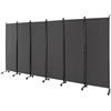 LIFEZEAL Divisorio a 4/6 Pannelli, Separè per Interno, Esterno, Paravento Mobile, Pieghevole, Parete Divisoria, Telaio in Metallo, con Ruote, Protezione di Privacy (grigio, 6 pannelli | 335x172cm)