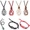 PYSEOSISE Cordone Portapietra per Collana Vuoto, 6 Pezzi Vuoto Porta Collane in Cristallo, Regolabile Cordone Porta Pietra per DIY Gioielli Creazione Ciondolo Quarzo Pietra Grezza