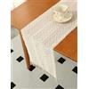 XJHWD Runner da Tavolo in Pizzo Beige, Tessuto Misto Cotone con Nappe, Elegante Decorazione per tavolino, Perfetto per Matrimoni e Feste