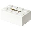 JUCHRZEY Portasalviette di carta da costruzione creativo Simpatico dispenser di fazzoletti for il viso Contenitore for fazzoletti for soggiorno Camera da letto Bagno Home Office (Bianco)