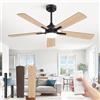 ZMISHIBO Ventilatore da Soffitto con Luce Ø132 cm, Motore DC Efficiente, 6 Velocità, 3 Temperature di Colore (3000K/4000K/6000K), Design Moderno, Ventilatore da Soffitto con Telecomando