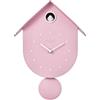 I-TOTAL® - Orologio a Cucù Colorato da Parete con Uccellino - Design Moderno, Orologio Decorativo per Casa, Cucina e Cameretta (ROSA PASTELLO)