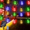 JIMACRO Luci Esterno Energia Solare, 6M/19.69ft 50 LED Catena Luminosa Esterno Luci Giardino Energia Solare per Casa, Cortile, Patio, Festa, Matrimonio Multicolore