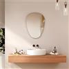 EMKE Specchio Asimmetrico Ovale 50x70 cm, Design Irregolare, Decorativo per Bagno, Camera e Corridoio