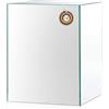 freeroom24 Colonna di fiori di design in specchio, 20 x 20 x 30 cm, colonna da soggiorno moderna, robusta base floreale, pratica colonna decorativa rettangolare, supporto per fiori grande, sgabello