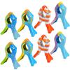SHAIDOJIO 8 Mollettoni Telo Mare, SHAIDOJIO Multicolore Mollette Grandi per Teli a Forma di Pesce, Creative Antivento Mollette per Asciugamani da Spiaggia in Plastica per Lettini Piscina Sedie da Spiaggia