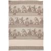 hobbymio.it Strofinaccio Natalizio in Puro Cotone da ricamare a Punto Croce, Canovaccio di Natale con Tela Aida, Soggetto Gnomi e Renne, Misura 48×70cm (20 Beige)