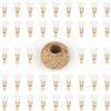 G2PLUS 100 PCS Cuore Mollette Legno,Mollette per Foto,Mollette Mini Legno,Colore Molletta in Legno+ 30 m Spago per Foto Biglietti Matrimonio Scrapbooking DIY