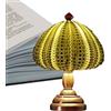 Generico Luce Notturna A Forma Di Riccio Di Mare Con Copertura In Vetro E Base In Legno | Lampada A Forma Di Fungo A Tema Spiaggia, Lampada Da Comodino Con Simpatici Animali Marini Per Camera Da Dei Bamb