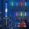 Fouvin Portachiavi 2 in 1 con spada di diamante, 7 colori, luce notturna, lampada notturna USB, luci a LED ricaricabili, mini torcia a LED per bambini, per illuminazione giocattoli regali