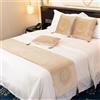 QRGMKL Stile Europeo Letto Runner Hotel Sciarpa Copriletti Copriletti Letto di Lusso Runner e Cuscini Coordinati Camera da Letto Bedding Protector-Beige||2 Pillowcases(45X45cm)
