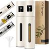 KIVY Spruzzatore per Olio [2x 100ML] - Flacone Spray per Olio con Testina di Spruzzo Precisa - Spray per Olio Spruzzatore per Olio - Flacone Spray per Olio Nebulizzatore - Spruzzatore per Olio da