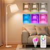 DUSKTEC Lampada da Terra Smart RGB - Lampada ad Arco LED Dimmerabile 10W 1200LM per Soggiorno e Camera da Letto, Luce da Lettura Moderna, Controllo App e Compatibile con Alexa e Google Home